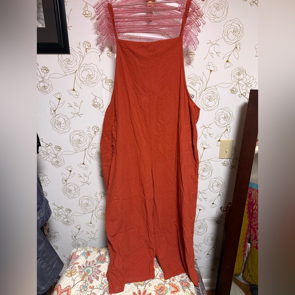 Rust Orange Long Romper